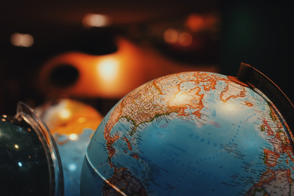 Geography with maps. Image shows globe